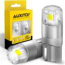 AUXITO 194 LED Bulbs White, Super Bright 1:1 Size, License Plate Light 168 2825 W5W T10 Error Free Car Bulbs for Dome Map Door Courtesy Side Marker Cornering Trunk Light (Pack of 2)