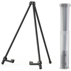 14" High Tabletop Instant Display Easel - Black Steel Small Tripod Easel Stand with Adjustable Holders for Pictures, Paintings, Posters and Store Signs(1 Pack)