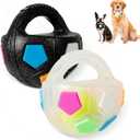 Dog Toy Ball with Handle, Toss and Fetch Play, Interactive Ball for Dogs Playing, Squeaky Floating (2pc) (set of two)