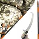 Buyplus 26FT Reach Pole Saws for Tree Trimming, Pole Saw with 5-20FT Telescoping Extension Pole, Pruning Saw with 24" 3X Detachable Saw, Non-Slip Handle, Tree Trimmer for Garden Yard Palms Shrubs
