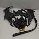 CRTEPST Dragon Costume for Kids Boys Girls, Dragon Wing Tail Mask Set,Halloween Dinosaur Cosplay Set for Child