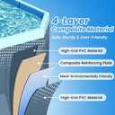 Foldable Non-Inflatable Above Ground Framed Swimming Pool for Backyard, Family Pool (113" x 66" x 20")