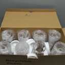 Plastic 8 PACK Large 50 Oz Water Carafe with Flip Top Lid, Square Base Juice Containers, Clear Plastic Pitcher - for Water, Iced Tea, Juice, Beverage, Milk, Cold Brew and Mimosa Bar - HAND WASH ONLY