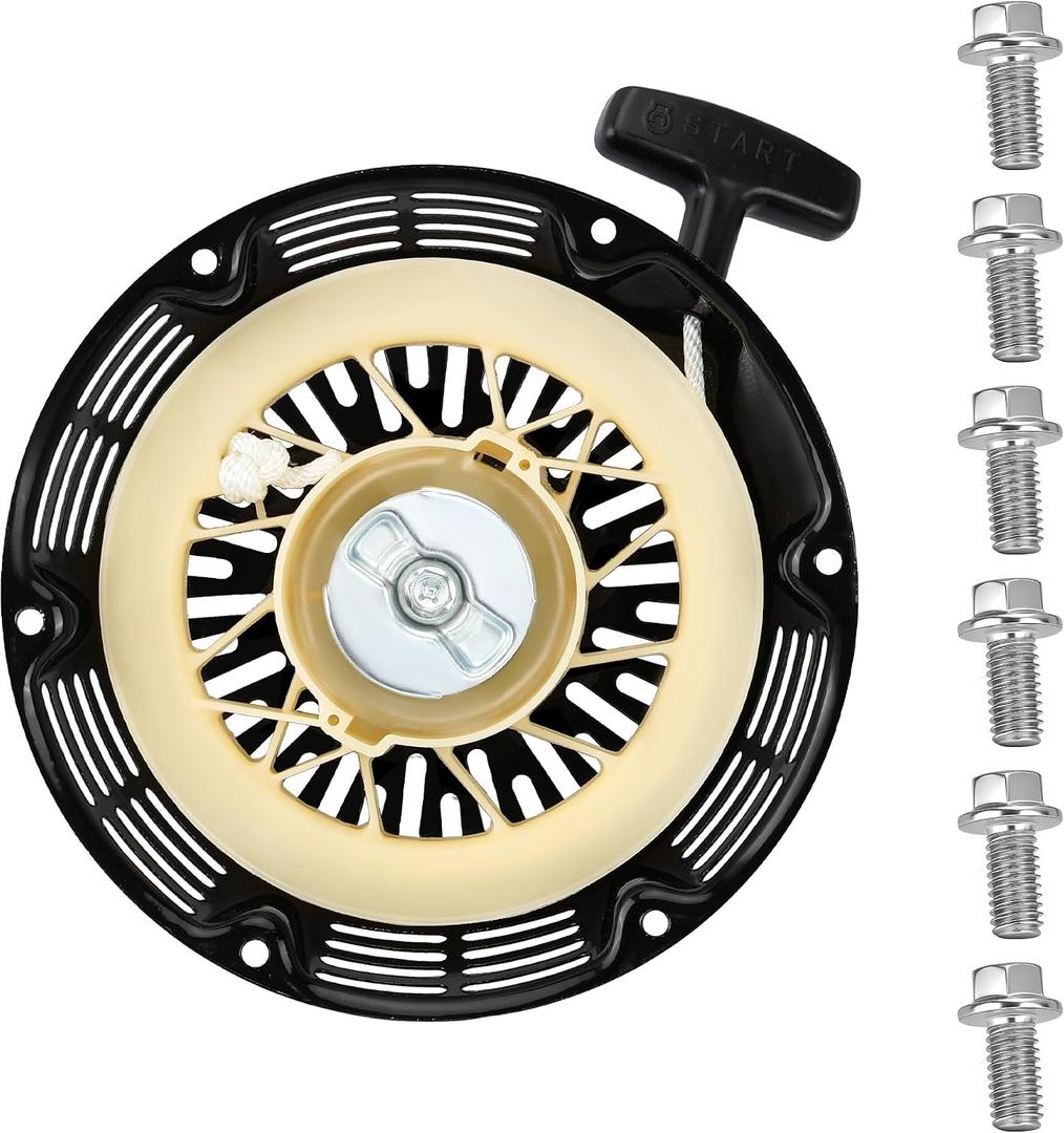 Recoil Starter Assembly with Pull Cord Compatible with Ryobi RY905500 6500 5500 7000 8000 3600 Watt Gas Generator 389cc 420cc