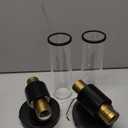 Black and Gold Bathroom Wall Sconces, Hardwired Sconce Wall Decor Set of 2, Modern Wall Sconce with Clear Glass, Bathroom Sconces over Mirror, Wall Light Fixtures for Hallway, Bedroom (Bulbs Required)