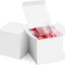 ValBox 4x4x4 White Gift Boxes 50PCS Kraft Paper Boxes with Lids for Gifts, Crafting, Cube, Cupcake Boxes, Easy Assemble Boxes for Party Favor