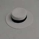 Lanzom Sun Hats for Women Wide Brim Straw Boater Hat Foldable Packable Beach Hat for Summer Fit Size 6 8/7-7 1/4 (Medium-Large, White)