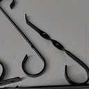 AMAGABELI GARDEN & HOME 2 Pack Hanging Plant Brackets Outdoor 10 inch Metal Fence Wall Plant Hanger Hooks for Hanging Flower Baskets Bird Feeders Lanterns Wind Chimes Rust-Resistant Black