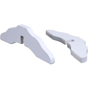 unipaws Support Feet for Wooden Pet Gate, Freestanding Dog Gate, Set of 2, Design for 0.71 inches Thickness Panel, White