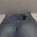 GINGTTO Mens Baggy Jean Shorts Loose Fit Long Denim Shorts Below Knee 15 Inch Inseam, Size 34
