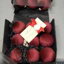 18PCS Burgundy Red Velvet Christmas Ornaments Set  Large Flocked Shatterproof Baubles for Xmas Tree Decoration, Hanging Ornaments for Holiday & Home Dcor (Burgundy Red, 3 Inch / 8 cm)