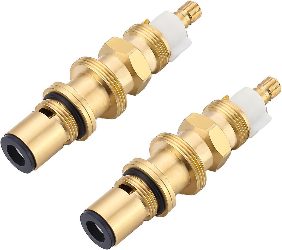 Ceramic Disc Cartridge Replacement for 910-030, Compatible with Price/Pfister Shower and Faucet Stem, Shower Valve Cartridge for Tub and Shower Faucet, Brass Construction (2 Pack)