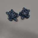 Wonderjune 2 Pack Toilet Bolt Caps Decorative Sea Turtles Toilet Bolt Screw Covers Ceramic Cute Bathroom Decor Fun Themed Gadgets Bathroom Replacement Parts(Classic,Blue)