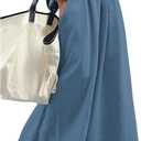 Women's Wide Leg Sweatpants High Elastic Waist Flowy Palazzo Pants Loose Baggy Pants Bottoms (Deep Blue) XS