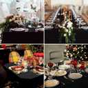 Rectangle Tablecloths 60x84 Inch 1 Pack Black Tablecloth Washable Decorative Linen Polyester Table Cloths for Dining Table Banquets Buffet Parties and Wedding