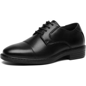 GINNI Boys Dress Shoes Classic Oxfords Wedding Church Formal Shoes for Little Kid 13, Black