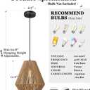 ELYONA Woven Pendant Lights Modern Boho Hanging Lamp with 12" Handwoven Rattan Basket Shade Adjustable Rustic Pendant Light Fixtures for Kitchen Island Farmhouse Dining Room Bar Bedroom Foyer Hallway