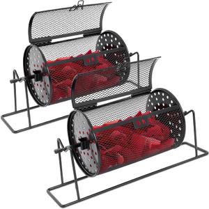 Teenyyou 2 Pcs 7" X 4.7" Small Raffle Drum Upgraded Ticket Spinner Holds 600 Tickets Raffle Wheel Spinner with Stand Drum Cage for Games Events