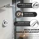 Shower Handle Replacement,Delta Shower Handlet,for Delta 13/14 Series Tub Faucet RP48717, Chrome