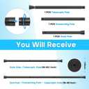 AIZESI Tension Curtain Rod 28 to 48 Inch, 2pcs Black Tension Rod Adjustable Curtain Rod Curtain Tension Rod Spring Tension Curtain Rod No Drill Spring Curtain Rod Small Shower Rod