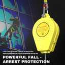 23ft Self Retracting Lifeline, 330LBS SRL Fall Arrest Fall Protection, Heavy Duty Retractable Safety Lanyard Harness Rope, Aluminum Alloy Lifeline Self Locking Hooks for Construction Roofing