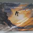 Wrapped Canvas Wall Art - Jakob Sanne 'Sunset Snowboarding' Wall Art for Living Room, Bedroom, or Office Décor - 22x32