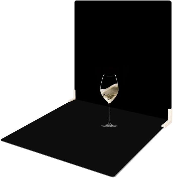 2 Pcs Photo Backdrop Boards, 24x24 Inch Double Sided White and Black Waterproof Background for Photography with 2 PCS Bracket for Flat Lay, Product Photography Backdrops WEFAMALEII