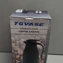 70Oz Thermal Coffee Carafe for keeping hot, Airpot Insulated Carafe Stainless Steel Thermal Pot for Coffee, (black+silver)