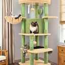 Globlazer Cactus Corner Cat Tree Tower with Scratching Post, C51, Green