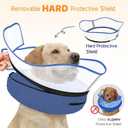 Supet Raised Inflatable Dog Cone Alternative Collars for After Surgery, Dog Donut Collar After Surgery, Soft Pet Cone for Dogs to Stop Licking Size: XXL(Neck 18.5"-23.5")