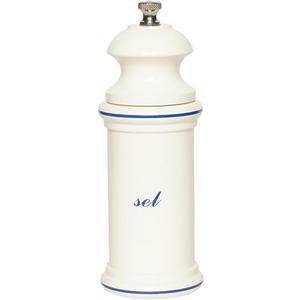 Fletchers' Mill Provencal Salt Mill, White with Blue "Sel" - 6 inch