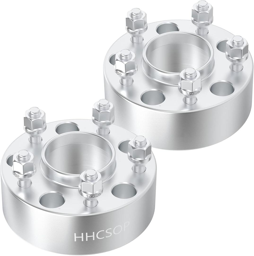 HHCSOP 5x4.5 Wheel Spacers 2 inch, Compatible with Ford Mustang Ranger Edge Explorer Crown Victoria | Lincoln Aviator Town Car Mark 7, 2PCS 5x114.3 Wheel Adapters Hub Bore 70.5mm with 1/2" x20 Studs