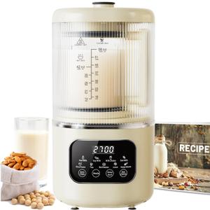 58oz Nut Milk Maker Machine, 10 in 1 Automatic Nut Milk Maker with 20 Blades, LED Display, Soy Milk Maker with 24H Delay Start&12H Keep Warm, Almond Milk Maker for Homemade Oat, Milk Shake, Cream
