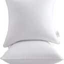Leeden 24 x 24 Pillow Inserts (Set of 2) - Throw Pillow Inserts with 100% Cotton Cover - 24 Inch Square Decorative Pillows for Sofa, Couch, Bed and Home Decor