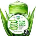 Nature Republic MILD & MOISTURE ALOE VERA WATERY GEL (2 PCS) Quick Hydration & fast absorbing non-sticky texture, After sun & Aftershave, Moisturizing Face Skin & Hair, Korean skin care All Skin Types, 3 Pack