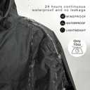 LOOGU Rain Jacket with Hood, Lightweight Long Raincoat, Camo Rain Poncho Waterproof for Men