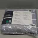 LuxClub 4 PC King Size Sheet Set, Breathable Luxury Bed Sheets, Deep Pockets 18" Wrinkle Free Cooling Machine Washable Hotel Bedding (Striped Light Grey)