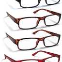 6 Pack Reading Glasses by BOOST EYEWEAR, Traditional Frames in Assorted Colors, for Men and Women, with Spring Loaded Hinges, +2.5