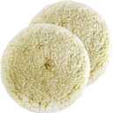 7" Wool Buffing Pad Kit 2PCS 100% Polishing Wool Pads Kit Low Linting Wool Pad, Used for Rotary and Random Orbit Sander/Polisher Buffing Equipment Buffing Pad Cleaner (7" Wool Buffing Pad 2PCS)