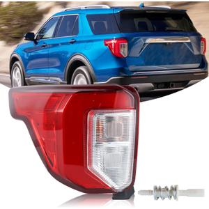 Left Tail light (Include Screws) Assembly Compatible with 2020-2023 Ford Explorer XLT Rear Tail light Tail Lamp Included Plastic Screw Stud With Thread Left Driver Side LB5Z13405F FO2800275