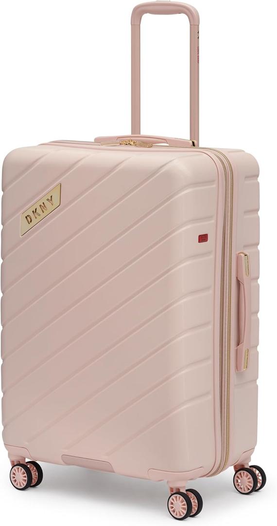 DKNY Stripe Upright Hardside Luggage 27", Rosewater
