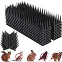 Bird Spikes, 9 Pack Bird Deterrent for Outside, Pigeon Spikes for Raccoon Squirrel Cats Bird Deterrent Spikes for Fences and Roofs to Keep Birds Away (8.4Feet)