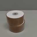 HUIHUANG 2 Rolls Shimmer Sheer Organza Ribbon 1-1/2 Inch Tan Chiffon Fabric Ribbon for Wedding Gift Wrapping Floral Bouquet Baby Shower All Types of Crafts - 50 Yards Each Roll