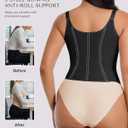 SHAPELLX Waist Trainer for Women Corset Top Tummy Control Shapewear Waist Cincher Body Shaper Fajas Colombianas Moldeadoras (Black, L)