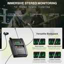 Phenyx Pro UHF Stereo Wireless in Ear Monitor System, Wireless IEM, 900MHz Band Selectable Frequency, Rack Mountable, 160 ft. Operation, Suitable for Stage, Studio, Exhibit, Lecture, Speech (PTM-10)