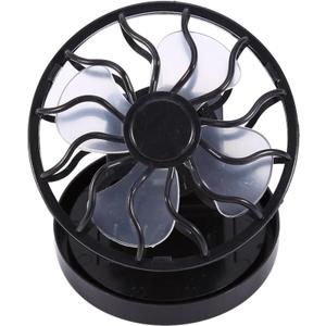Estink Solar Powered Mini Clip On Fan, Electric Air Conditioner Cooling Cell Fan, No Battery Needed, Black, for Outdoor Travel, Camping, Hiking, Fishing, Golf