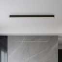 Black ceiling light LED, modern and simple, long strip ceiling surface installation, suitable for living room, bedroom, corridor and kitchen, remote control to switch color and brightness, 39.3 inches