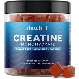 duwhot Creatine Monohydrate Gummies for Men, 120 Count exp date April 15, 2027