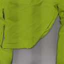 ABOCIW Open Back Long Sleeve Workout Tops for Women with Built in Bra Crew Neck Backless Athletic Yoga Cropped Top Gym T Shirts Lime Green Medium