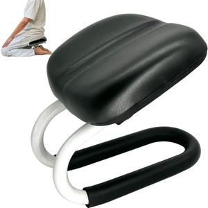 Meditation Bench, Metal Kneeling Stool, Adjustable Height Meditation Chair, Seiza Chair, Prayer Bench with Cushion for Home Studio Portable Non-Slip Yoga Stool